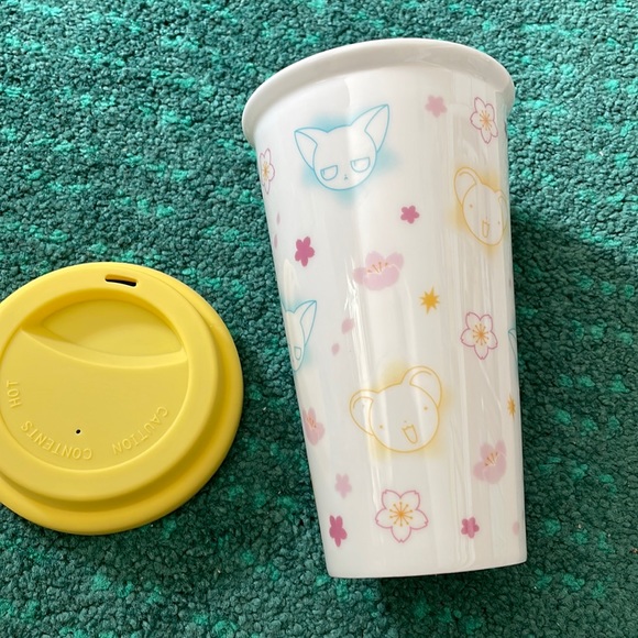 Card Captor Sakura ceramic coffee tumbler with silicone lid - Picture 2 of 7